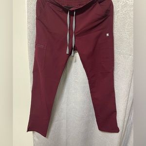 Figs maroon scrub pants